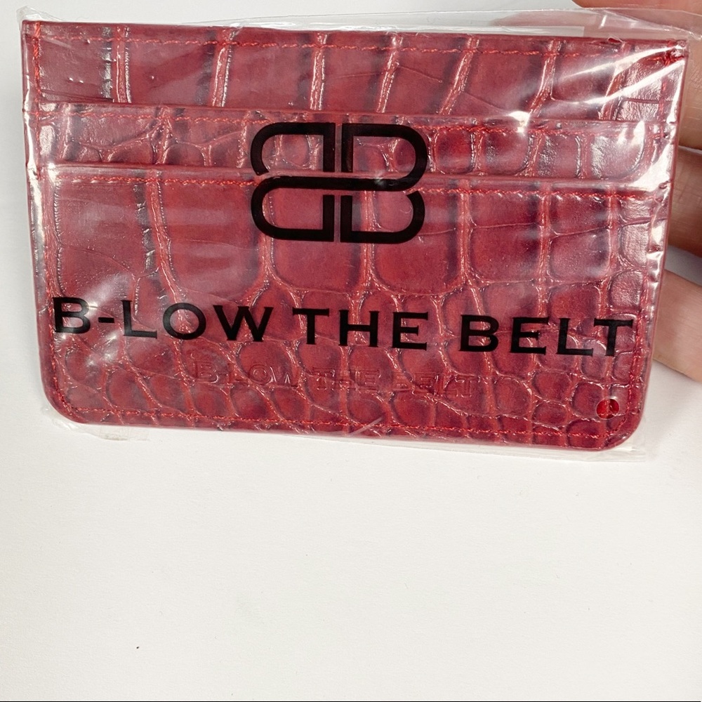 B Low The Belt Croc Card Case
